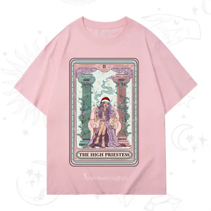 Purplehecate The High Priestess Tarot Card Christmas T-Shirt