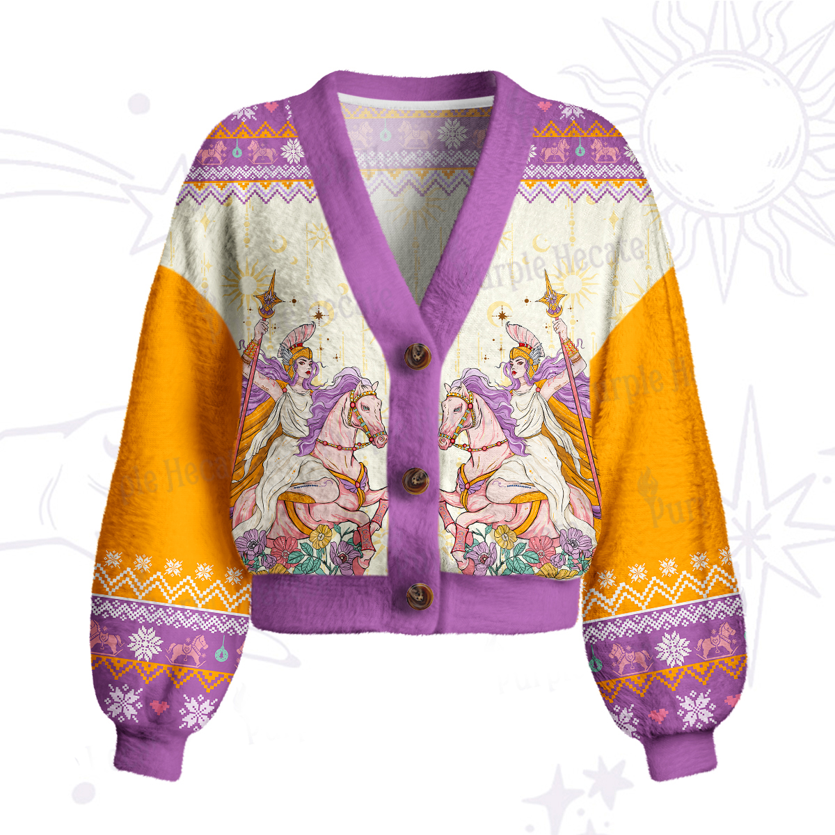 Purplehecate The Audacity Tarot Card Cardigan Sweaters