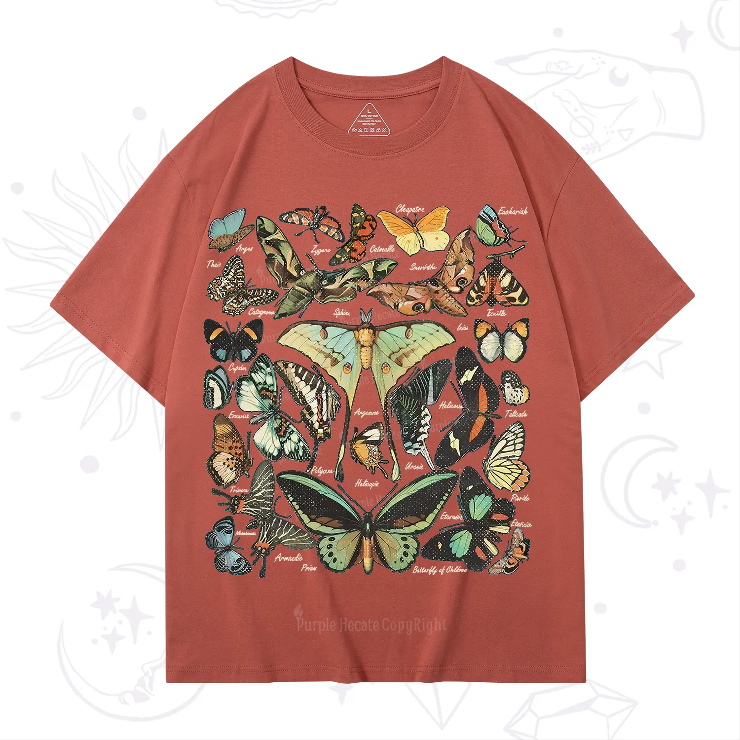 Purplehecate Vintage Butterfly & Moth T-Shirt