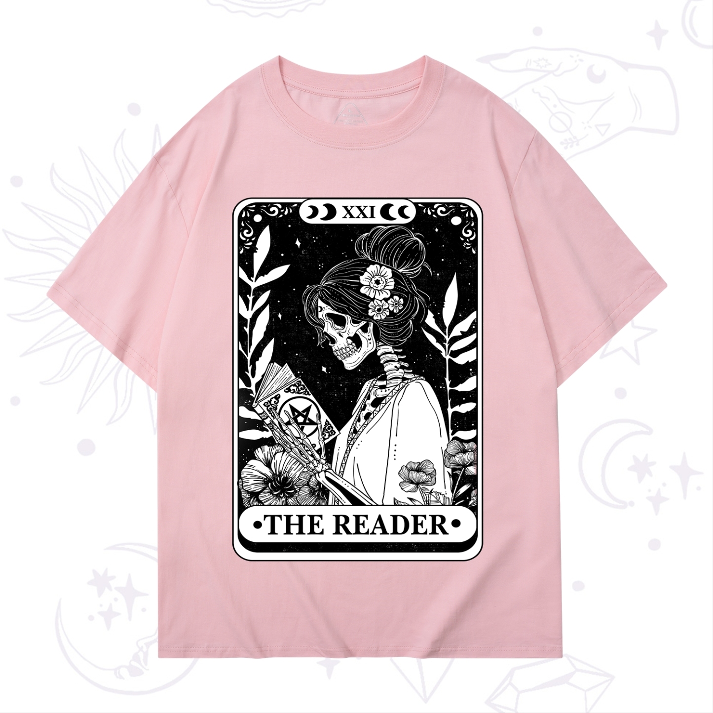 Purplehecate The Reader Skeleton Tarot T-Shirt