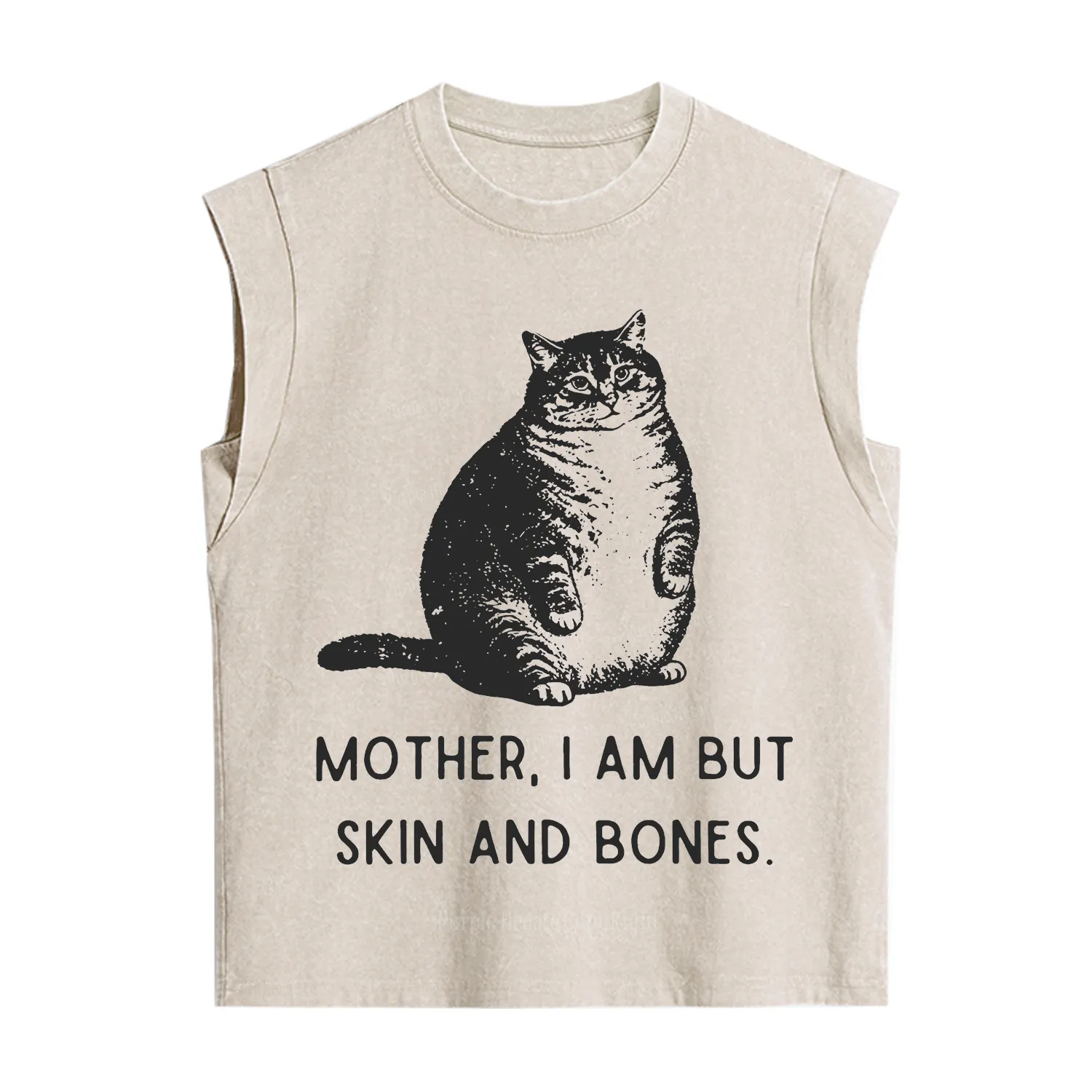Purplehecate Cat Mother I Am But Skin And Bones Vintage Washed Tank