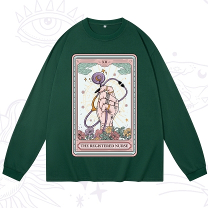 Purplehecate The Registered Nurse Tarot Card Long Sleeve T-Shirt