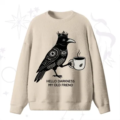 Purplehecate Hello Darkness My Old Friend Fuzzy Ugly Sweater