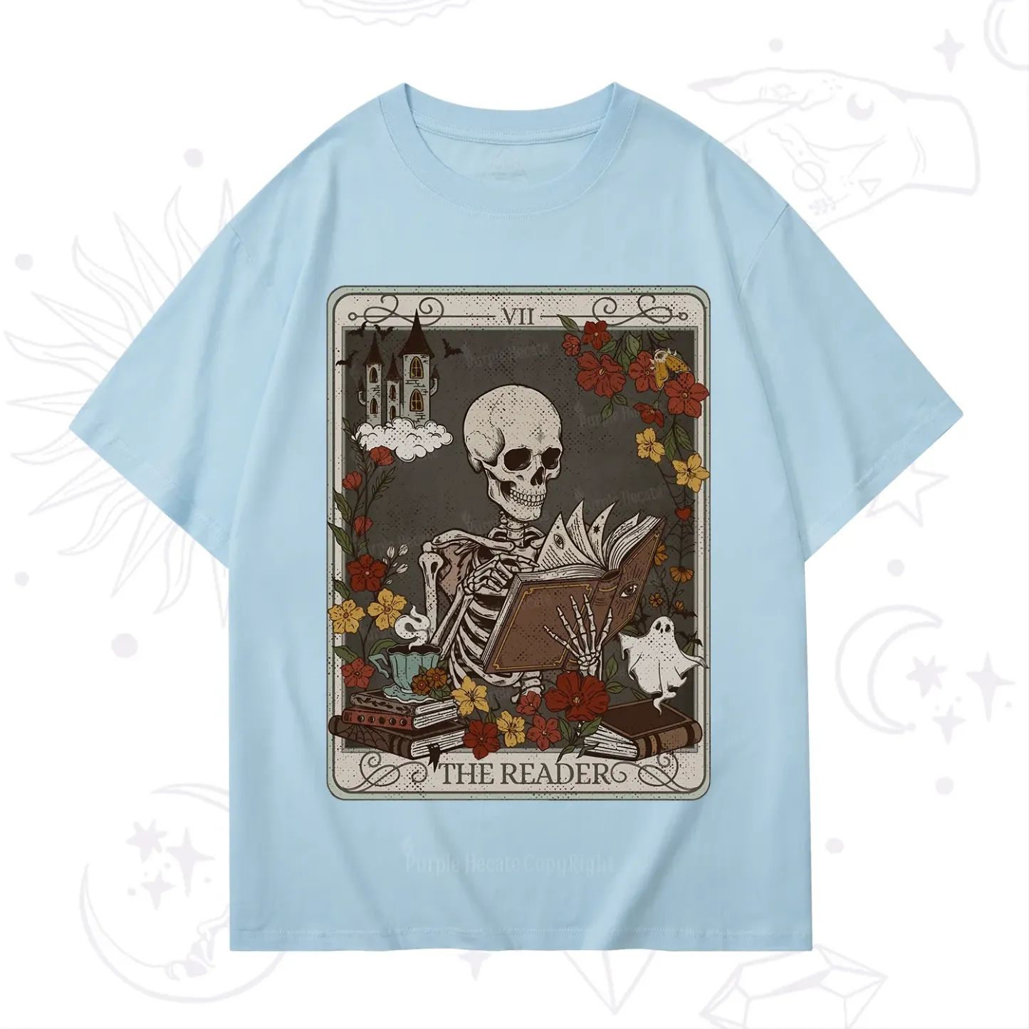 Purplehecate The Reader Tarot Card T-Shirt