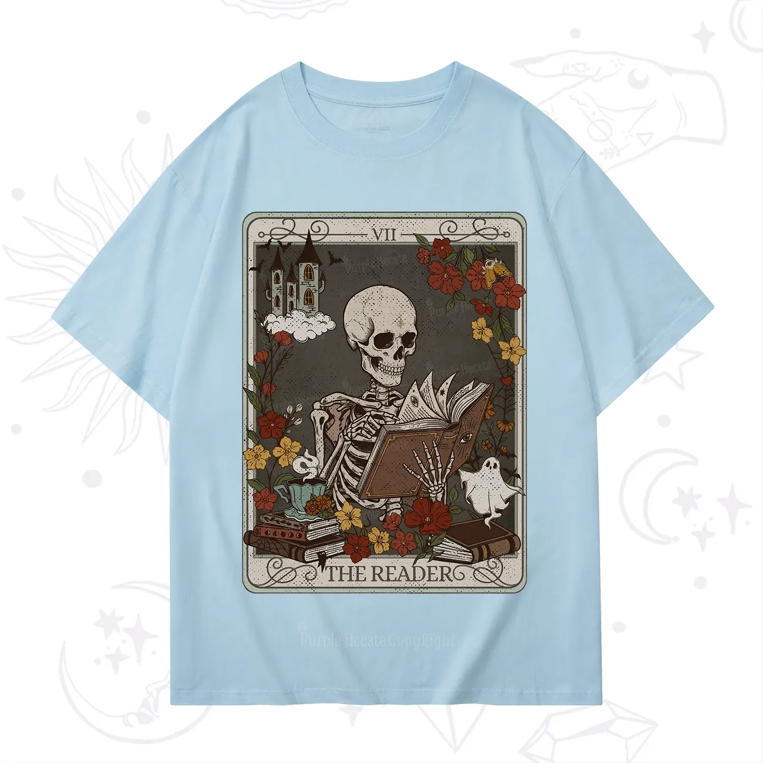 Purplehecate The Reader Tarot Card T-Shirt