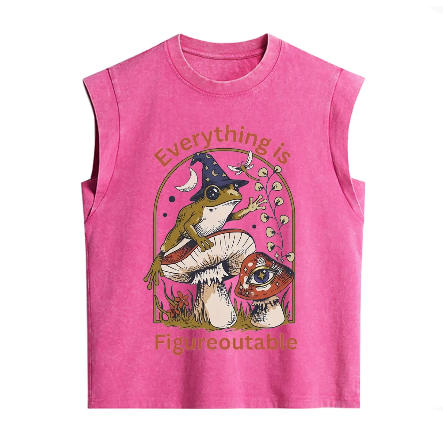 Purplehecate Everything Is Figureoutable Frog Vintage Washed Tank