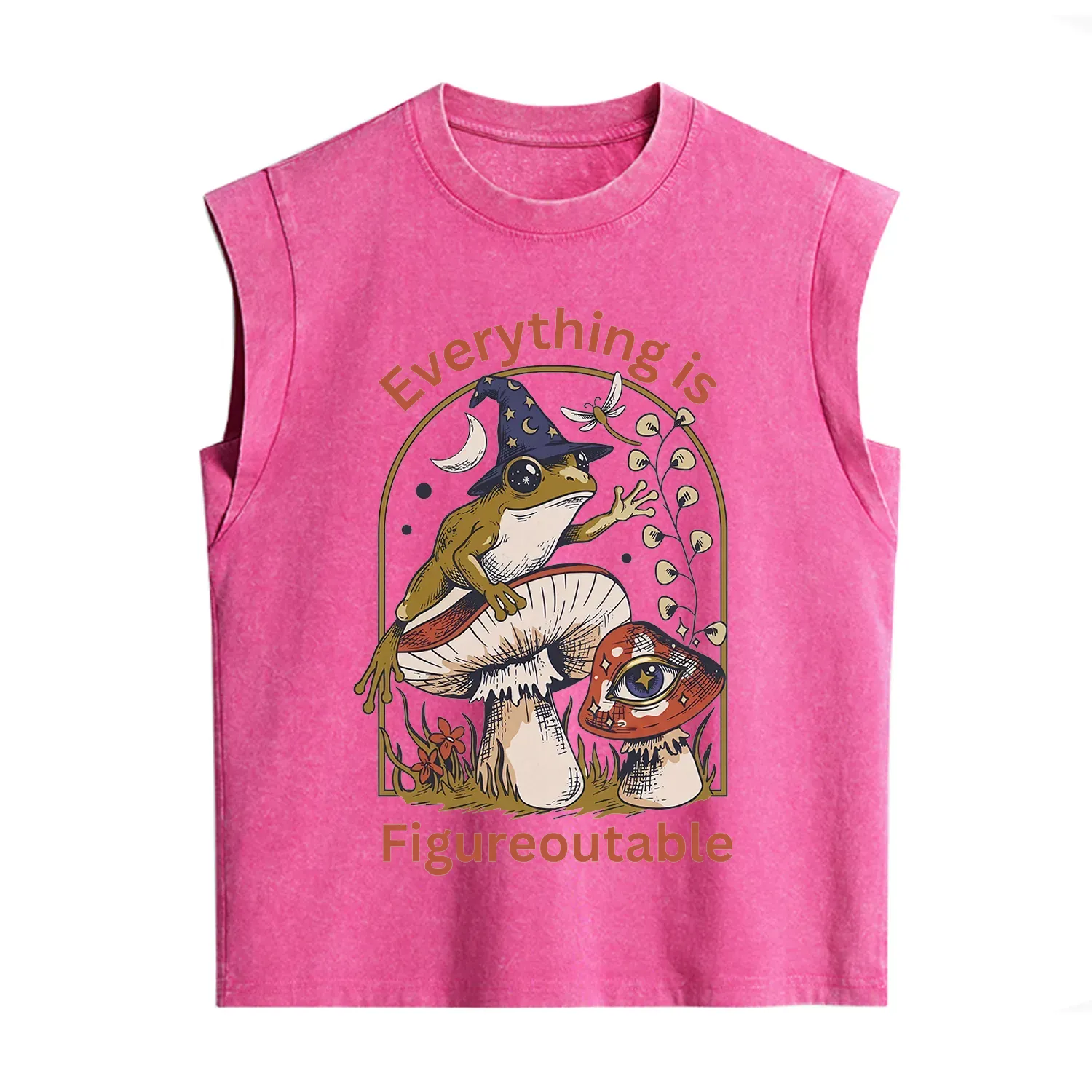 Purplehecate Everything Is Figureoutable Frog Vintage Washed Tank