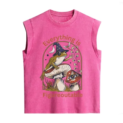 Purplehecate Everything Is Figureoutable Frog Vintage Washed Tank