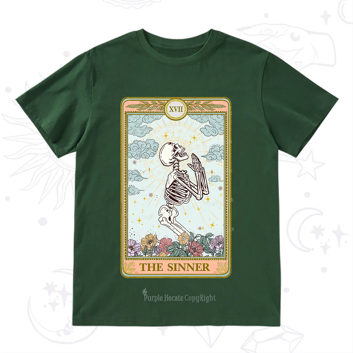 Purplehecate The Sinner Tarot Card T-Shirt