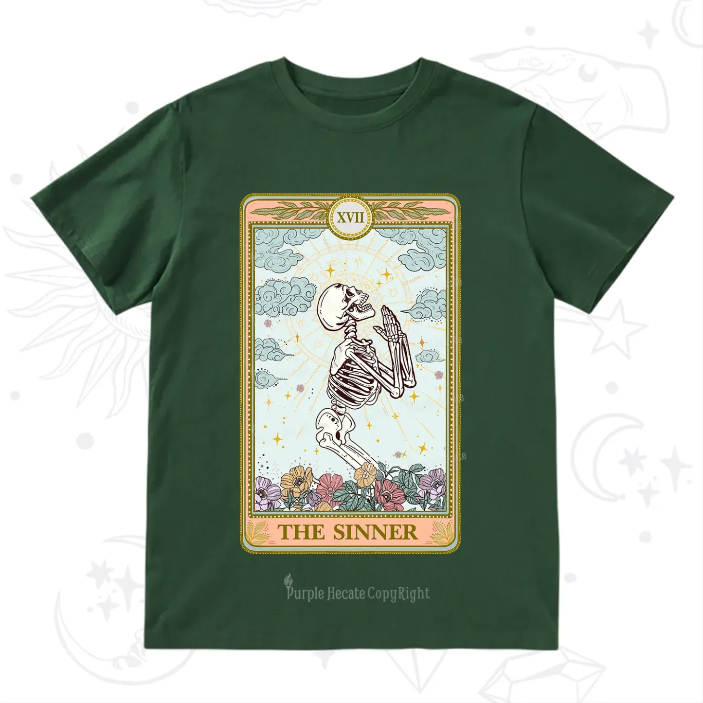 Purplehecate The Sinner Tarot Card T-Shirt