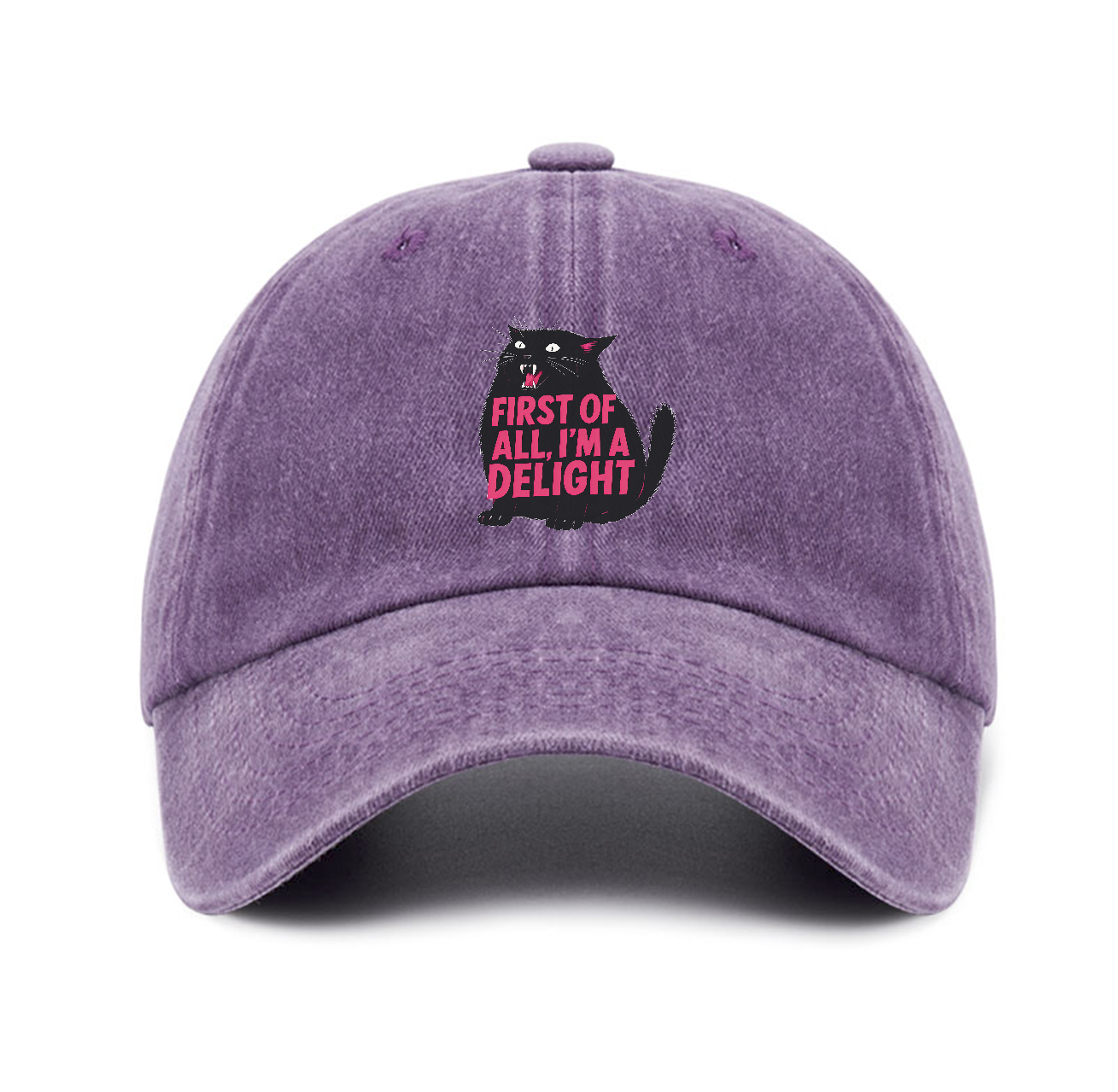 Purplehecate First Of All I'm A Delight Cat Baseball Cap