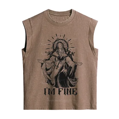 Purplehecate I'm Fine Vintage Washed Tank