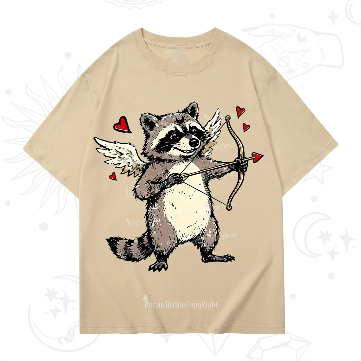 Purplehecate Cupid Raccoon Valentine T-Shirt