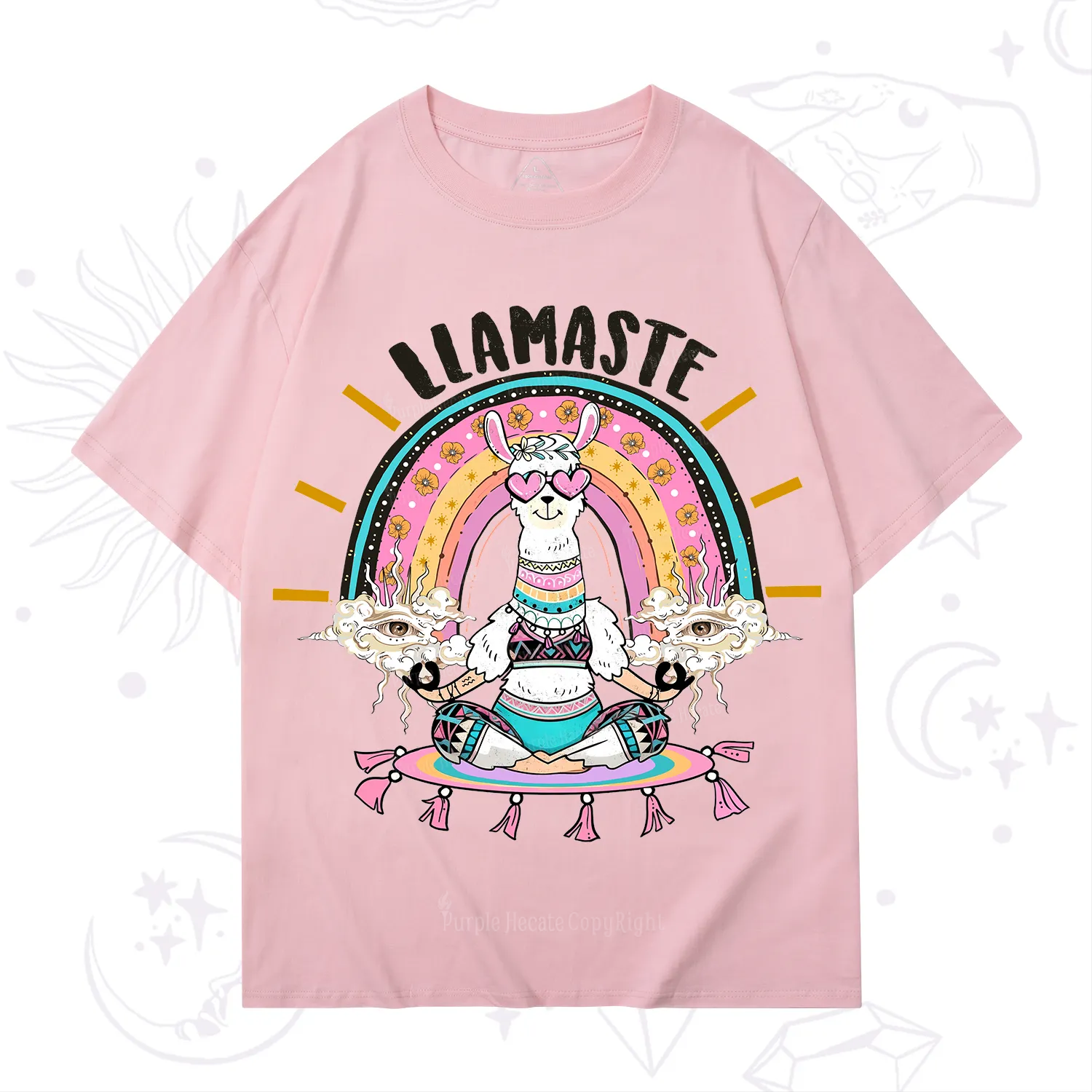 Purplehecate Llama Meditating T-Shirt