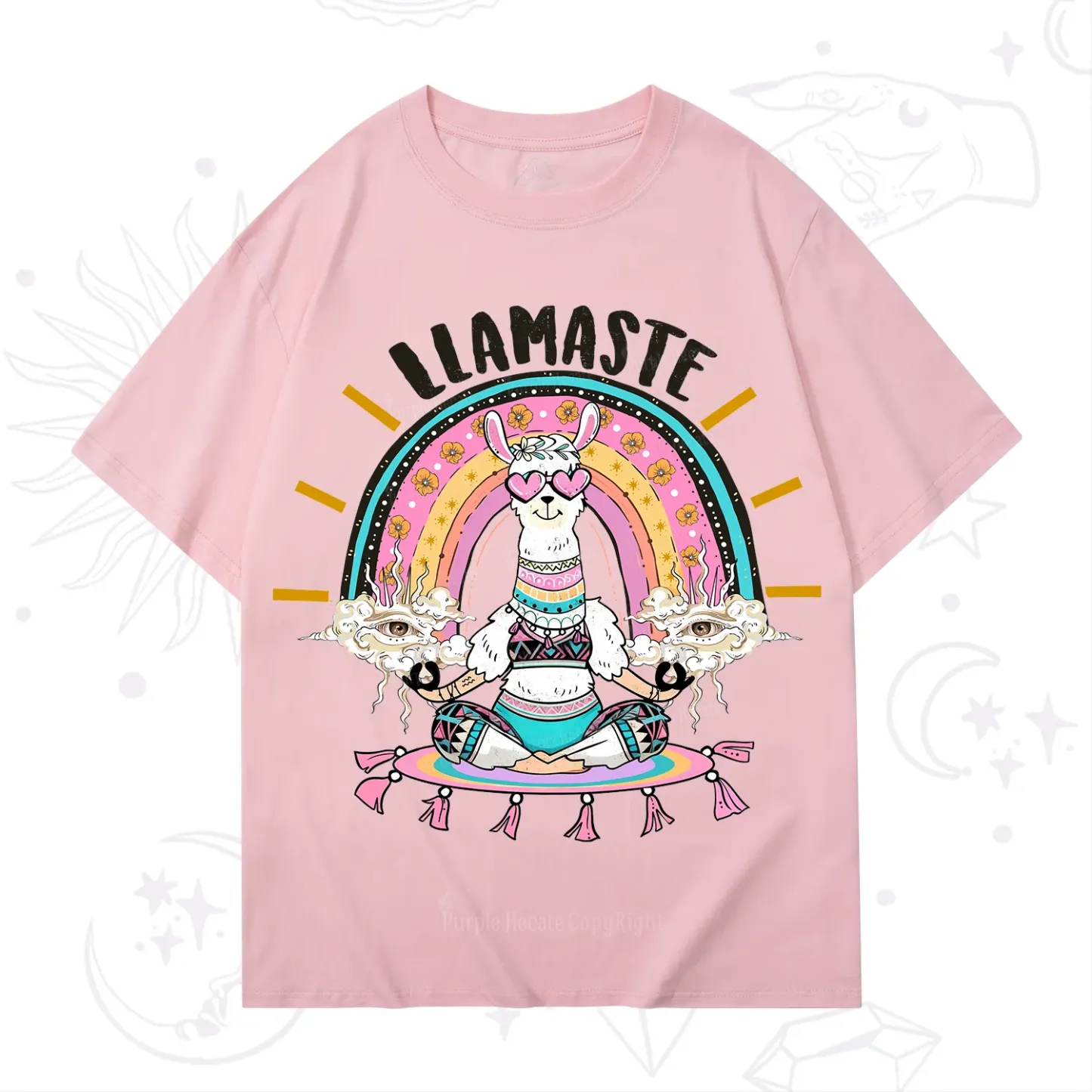 Purplehecate Llama Meditating T-Shirt