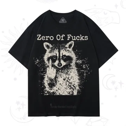 Purplehecate Zero Of Fucks Raccoon T-Shirt