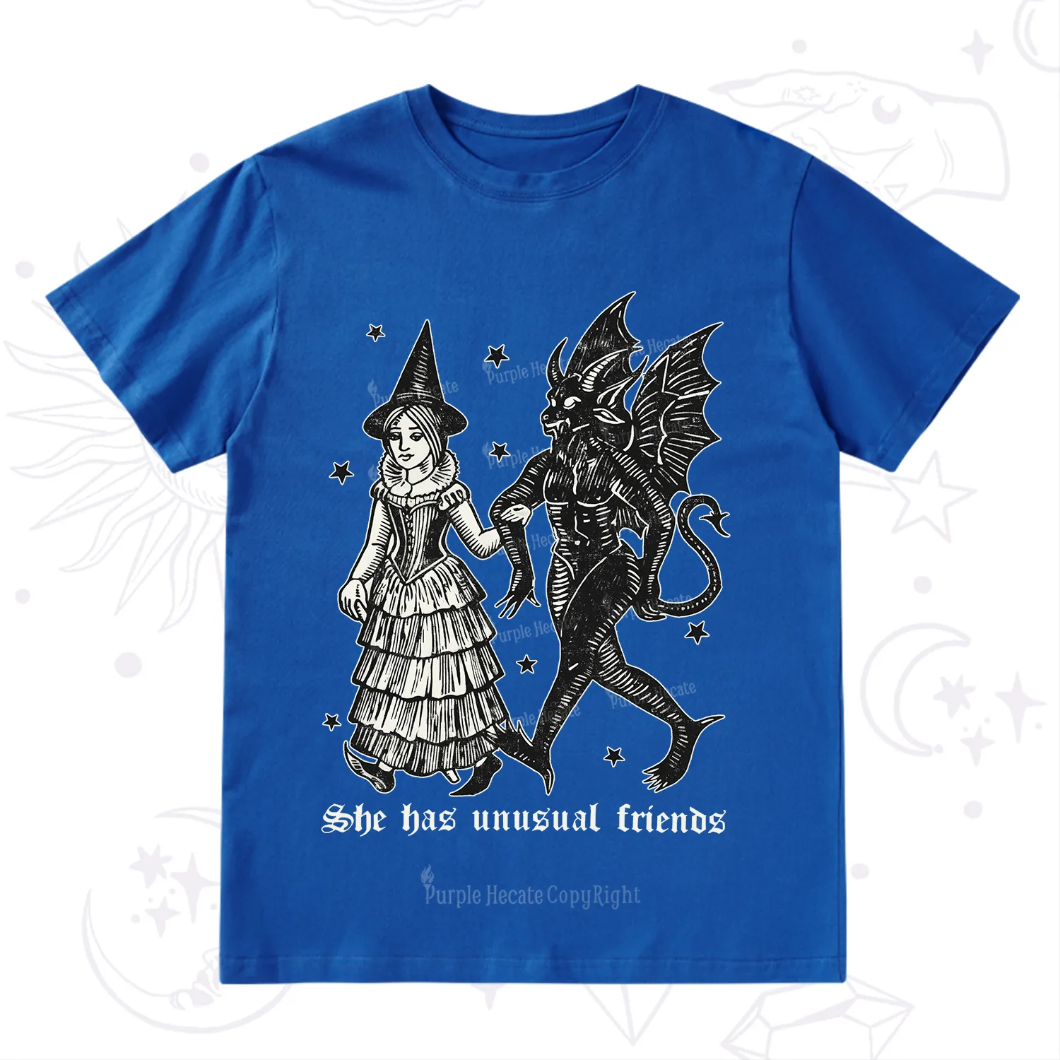 Purplehecate She Has Unusual Friends T-Shirt