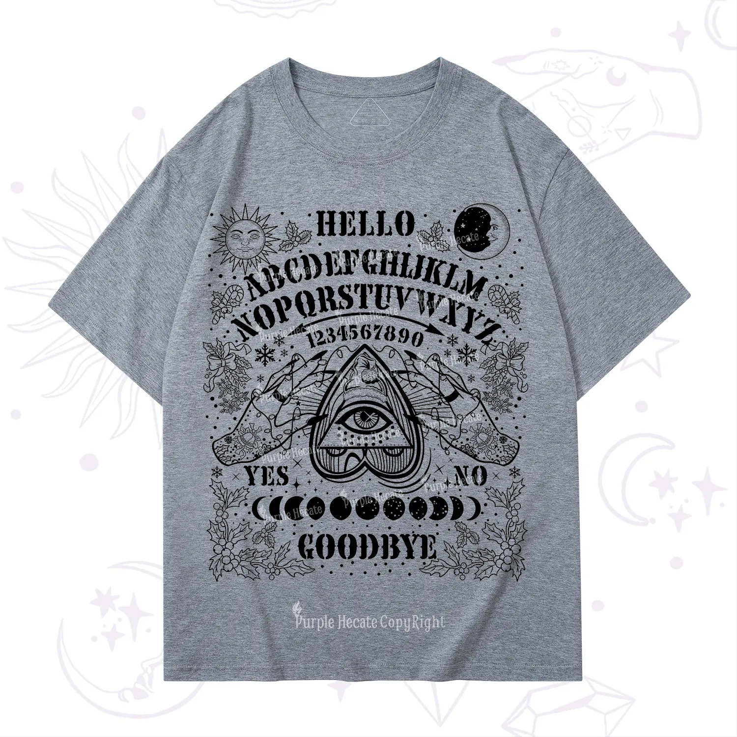 Purplehecate Hello Goodbye Witch Ouija Board Christmas T-Shirt