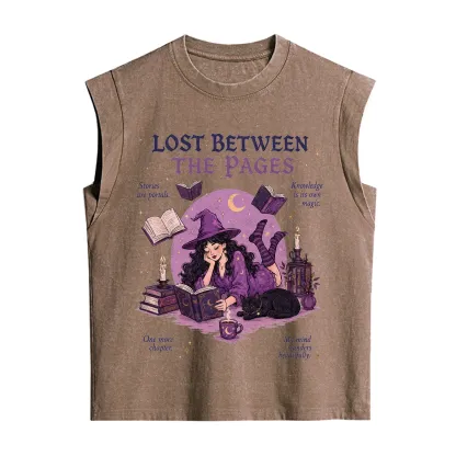 Purplehecate Lost Between the Pages Vintage Washed Tank