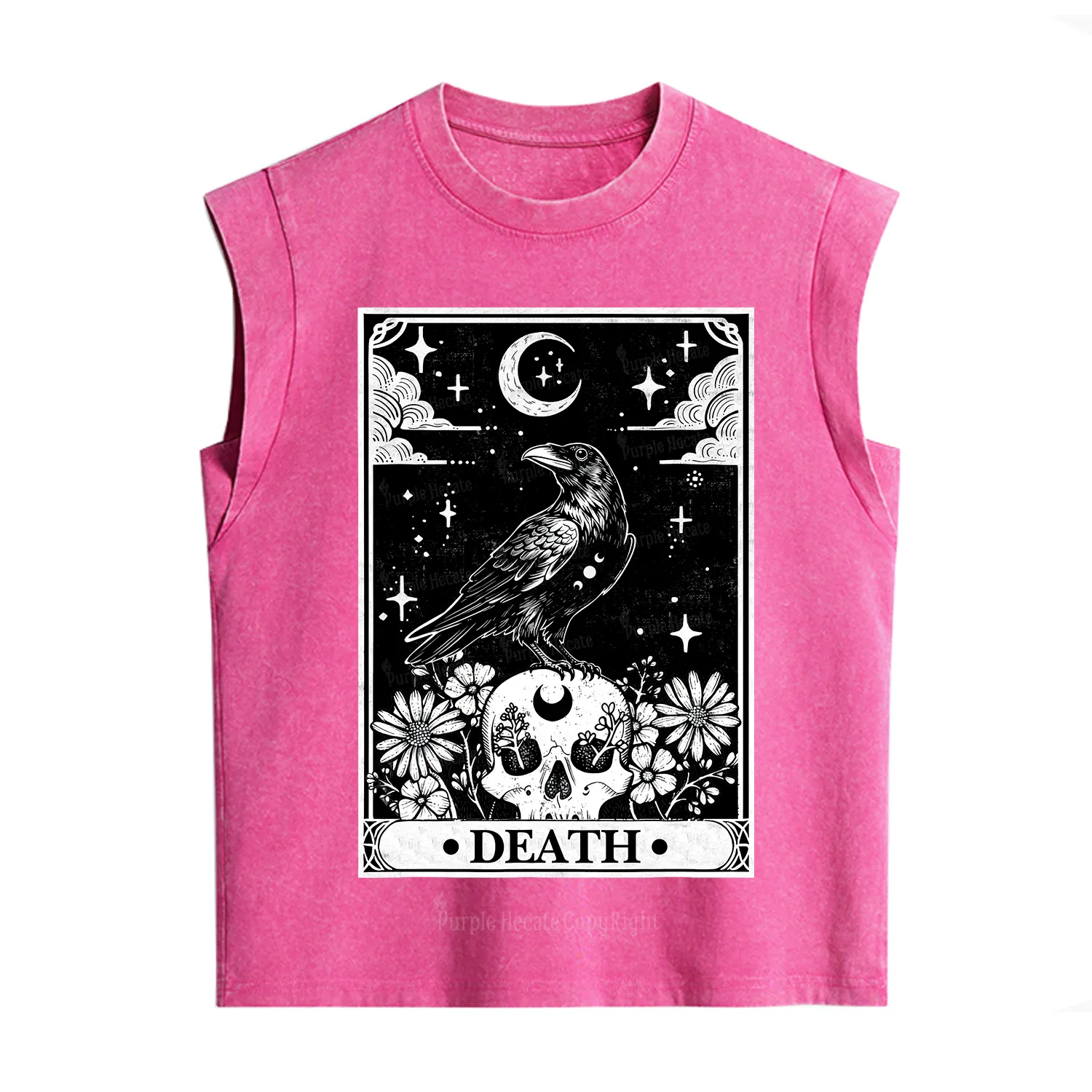 Purplehecate The Crow Death Tarot Vintage Washed Tank