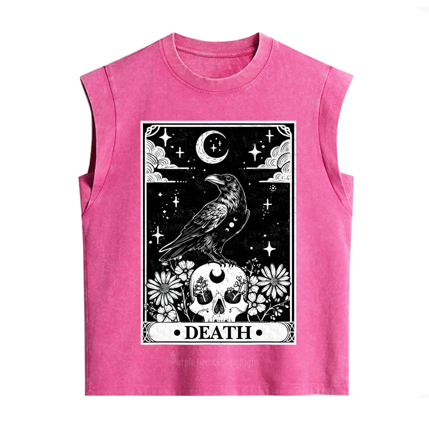 Purplehecate The Crow Death Tarot Vintage Washed Tank