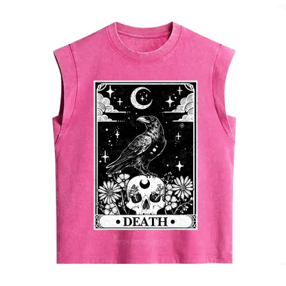 Purplehecate The Crow Death Tarot Vintage Washed Tank