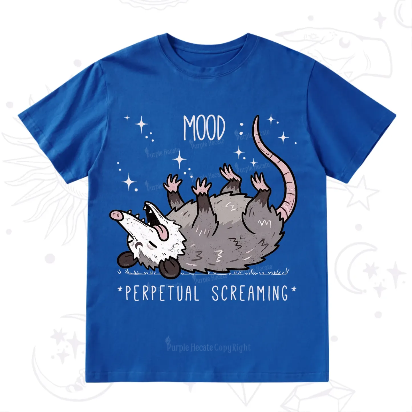 Purplehecate Mood Perpetual Screaming Opossum T-Shirt