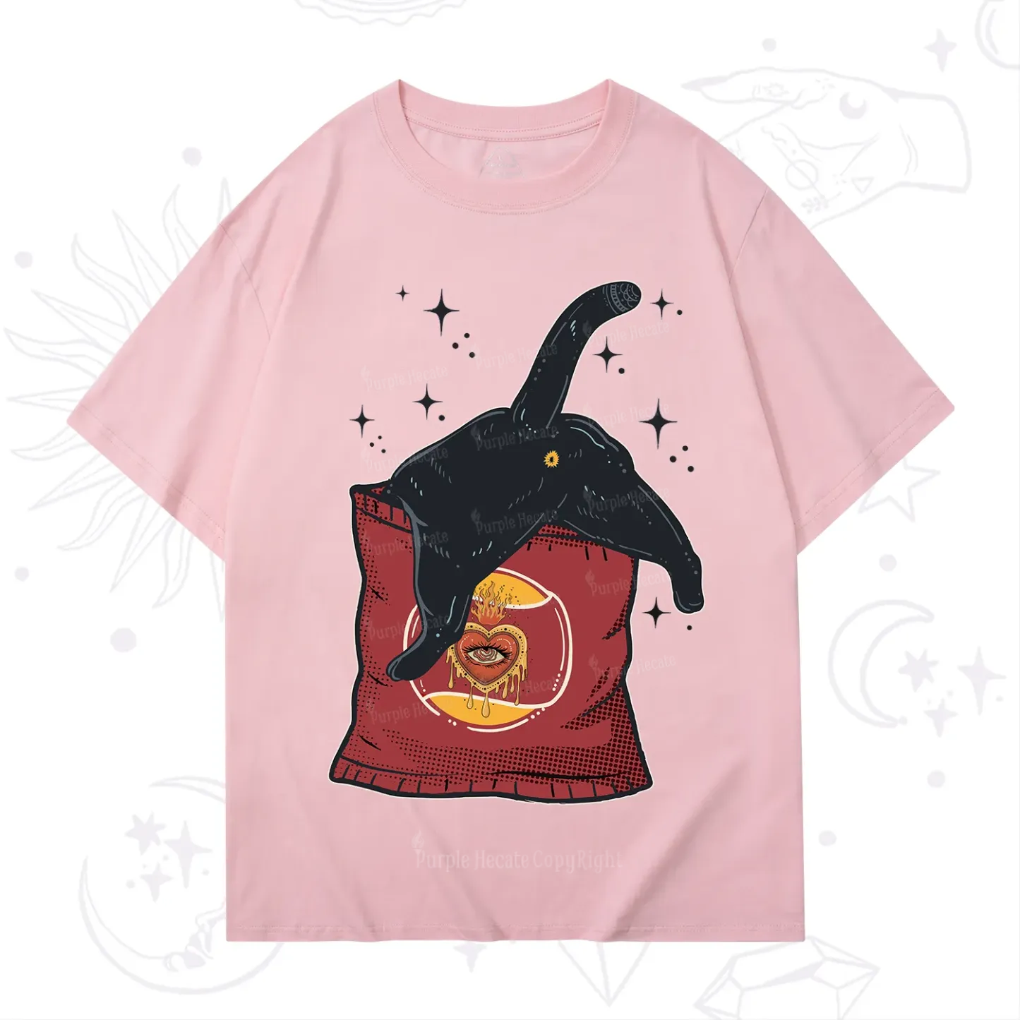 Purplehecate Curious Witch Cat T-Shirt