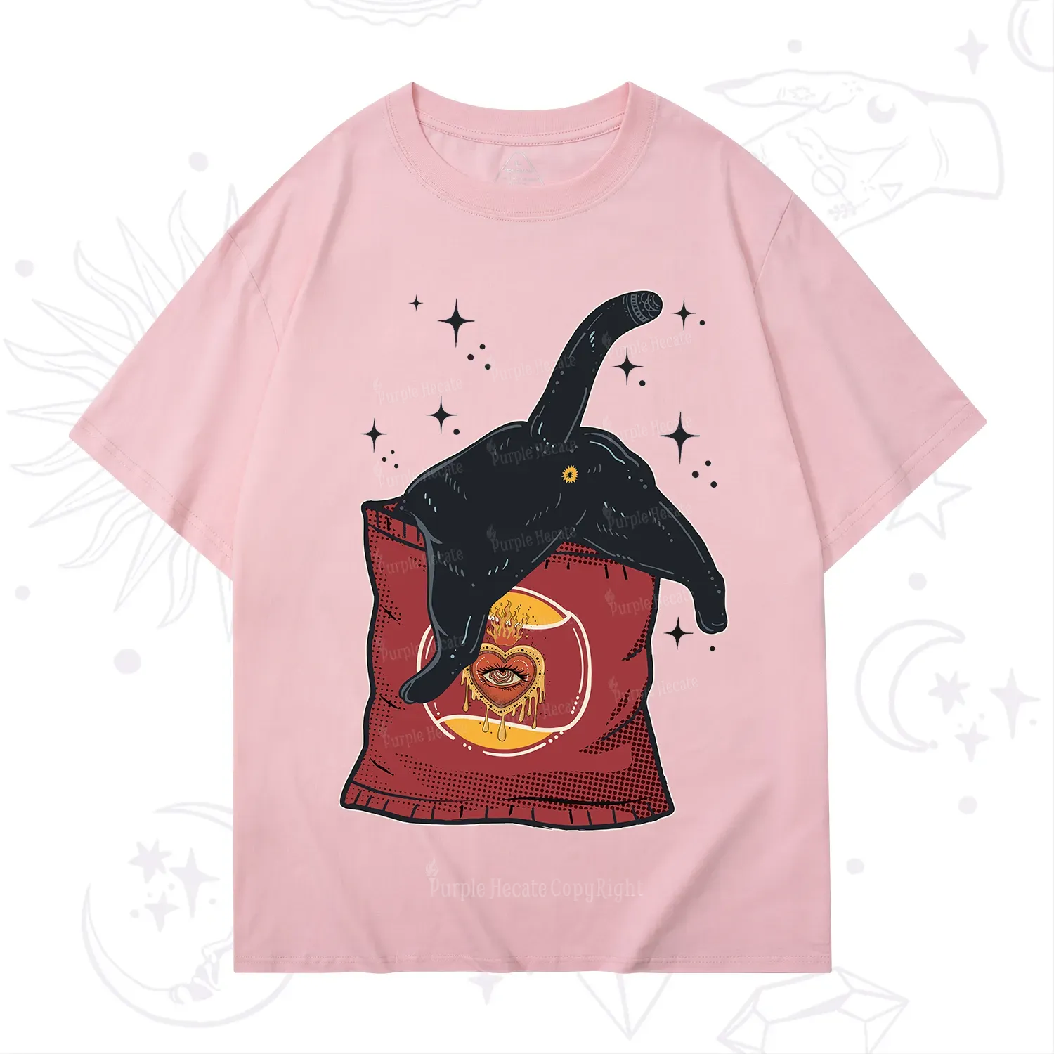 Purplehecate Curious Witch Cat T-Shirt