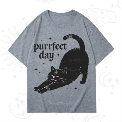 Purplehecate Purrfect Day Black Cat T-Shirt