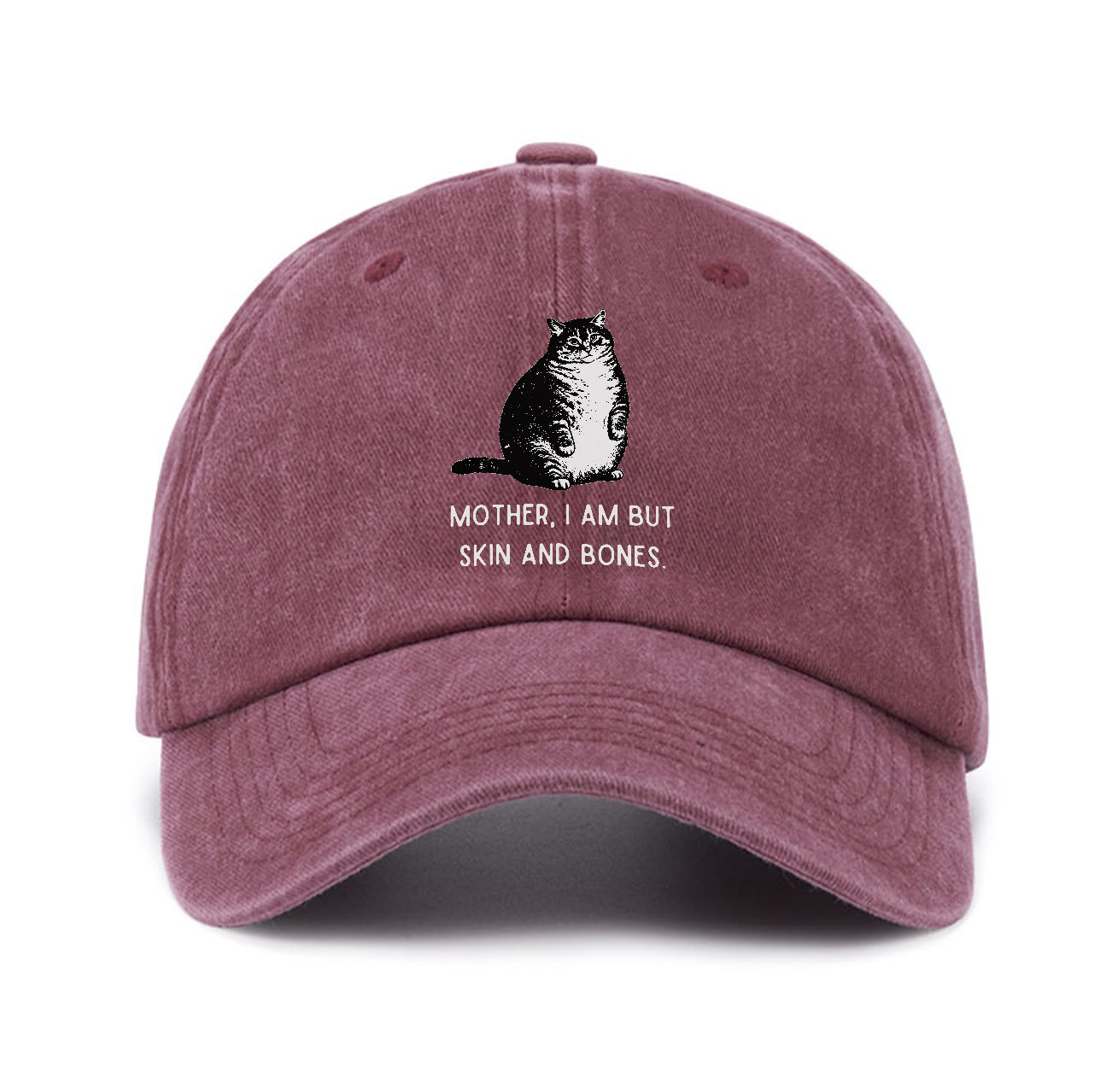 Purplehecate Cat Mother I Am But Skin And Bones Baseball Cap