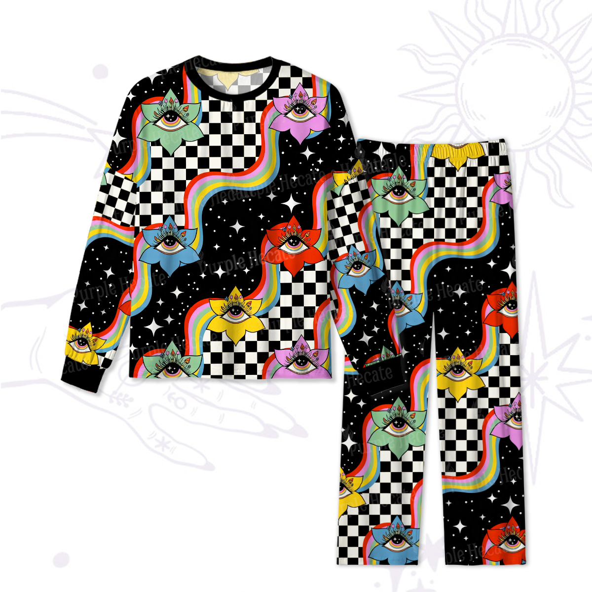Purplehecate Enchanted Eye Blossom Pajamas