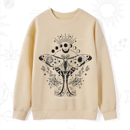 Purplehecate Moonlit Celestial Moth Sweatshirt