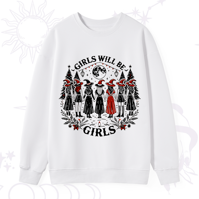 Purplehecate Christmas Girls Will Be Girls Witch Sweatshirt