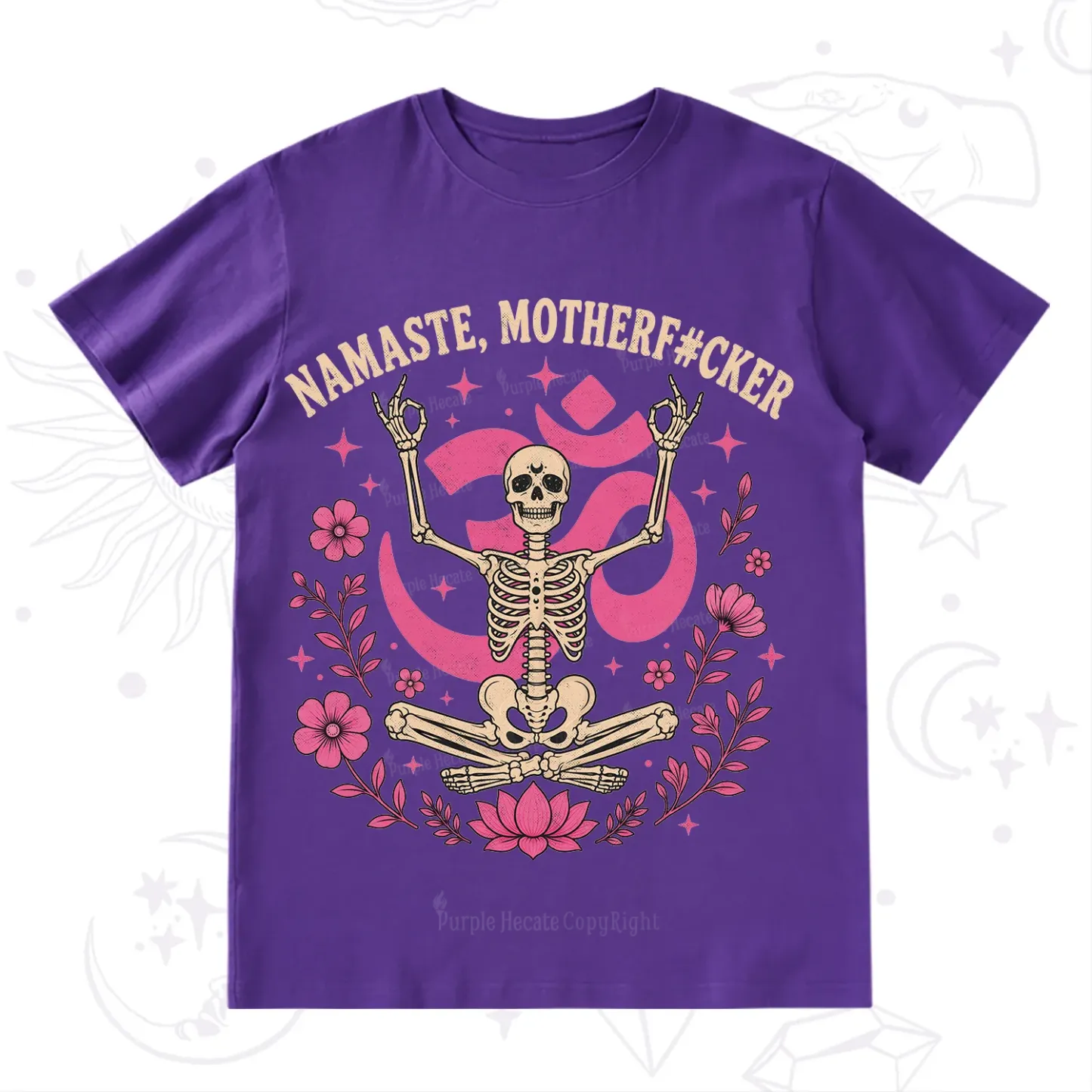 Purplehecate Namaste Motherf*cker Skeleton T-Shirt