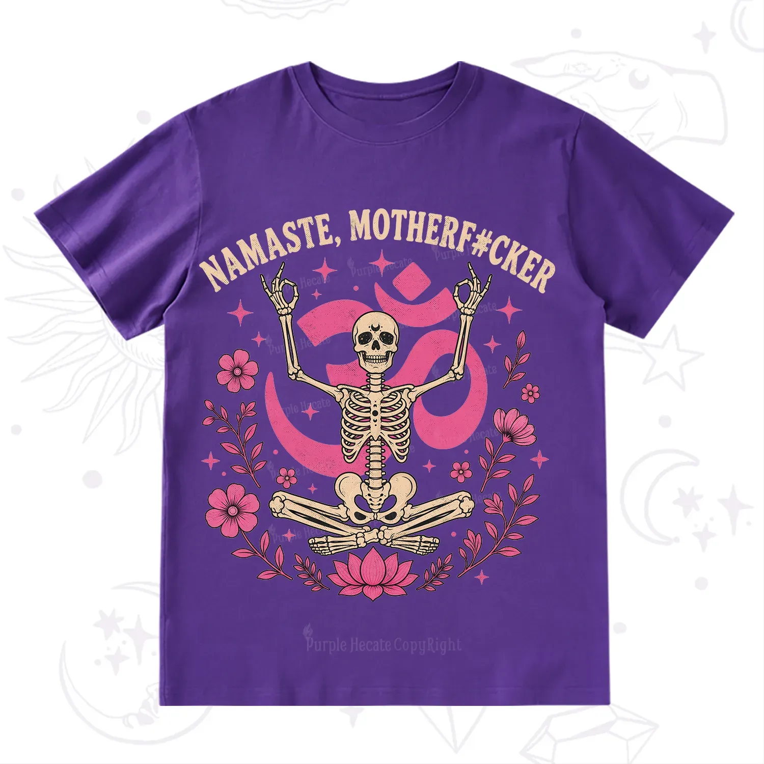 Purplehecate Namaste Motherf*cker Skeleton T-Shirt