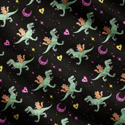 Purplehecate Witch Cat Rides the Dino One Shoulder Sweaters