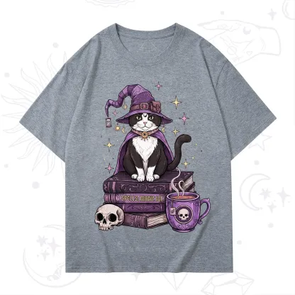 Purplehecate Witchy Cat Spell Books T-Shirt