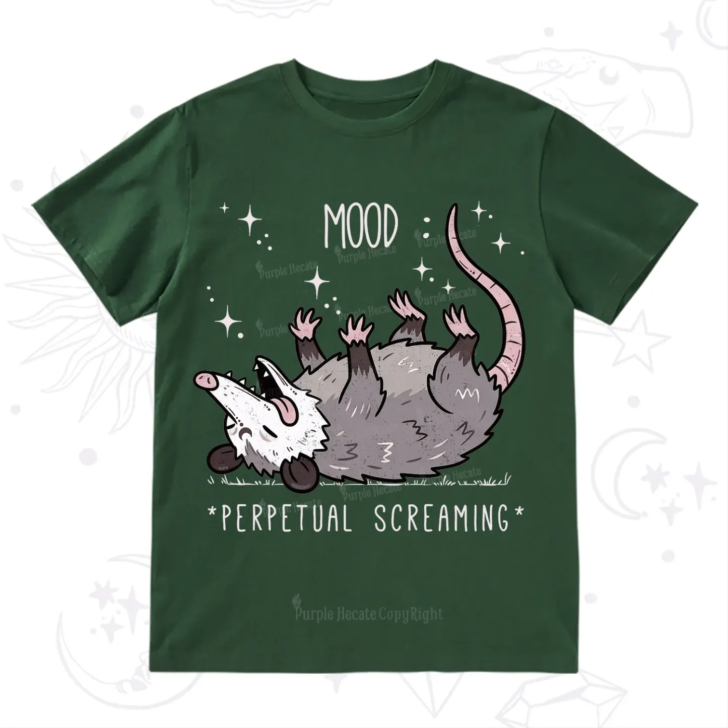 Purplehecate Mood Perpetual Screaming Opossum T-Shirt