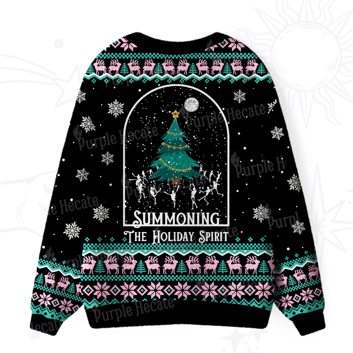 Purplehecate Christmas The Holiday Spirit Ugly Cardigan Sweaters