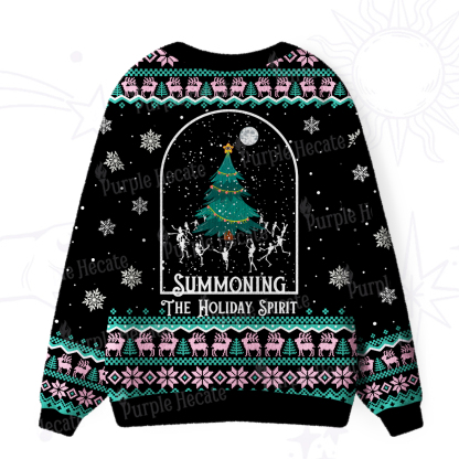 Purplehecate Christmas The Holiday Spirit Ugly Cardigan Sweaters