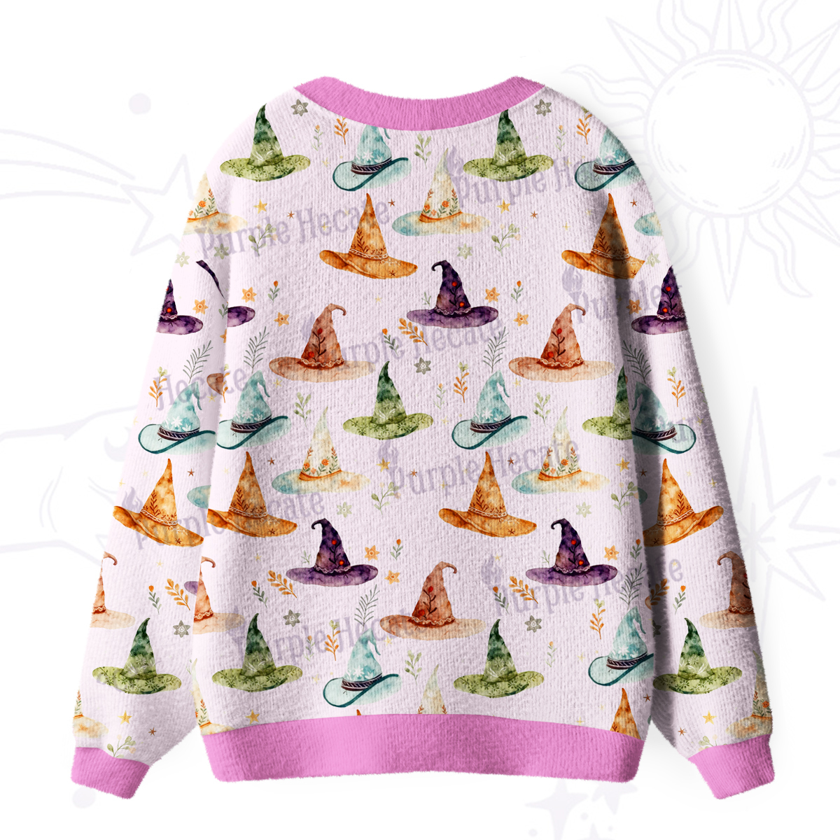 Purplehecate Witch Hat Ugly Cardigan Sweaters