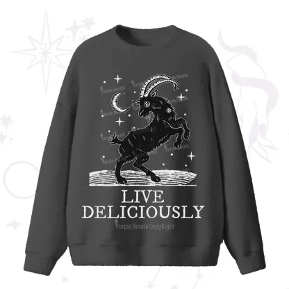 Purplehecate Live Deliciously Fuzzy Ugly Sweater