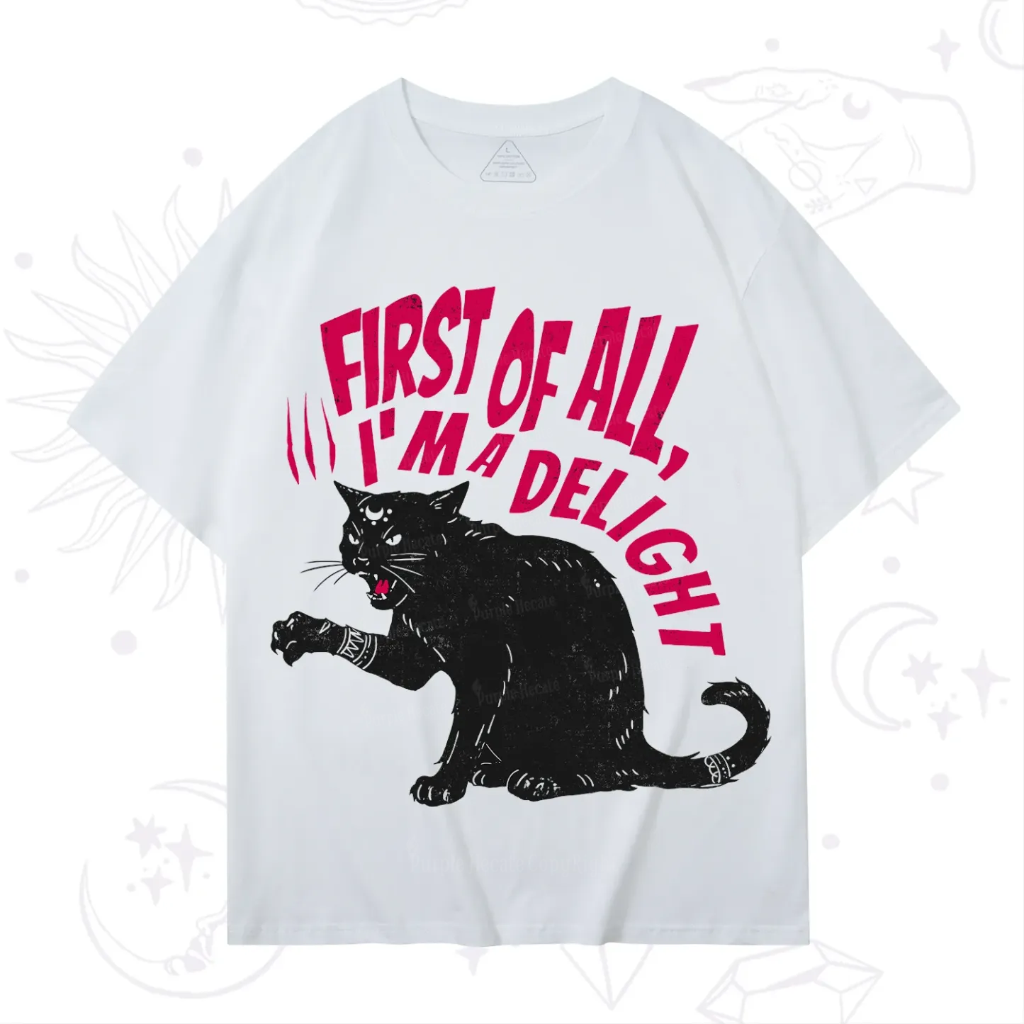 Purplehecate First Of All I'm A Delight Cat T-Shirt