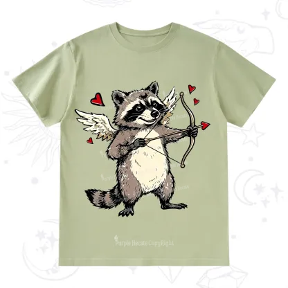 Purplehecate Cupid Raccoon Valentine T-Shirt