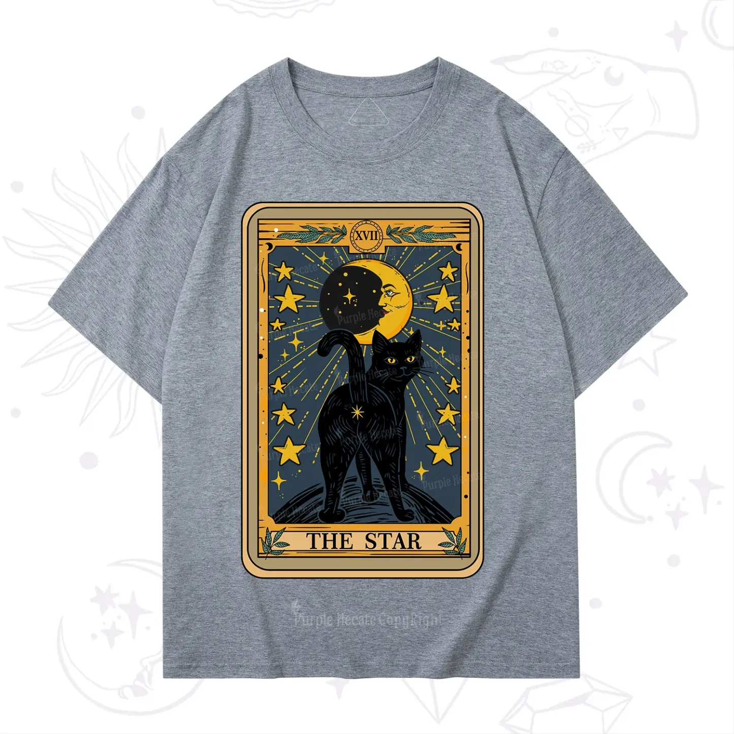 Purplehecate The Star Tarot Cat T-Shirt