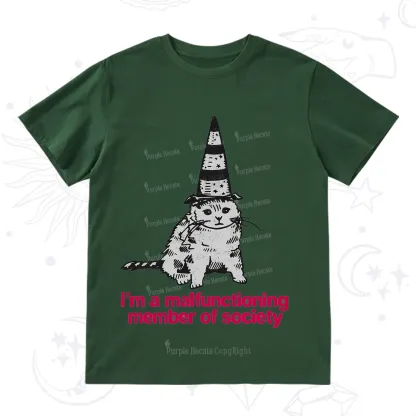 Purplehecate Social Anxiety Cat T-Shirt