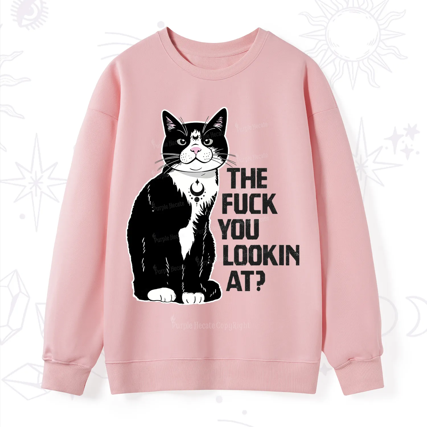 Purplehecate The Fuck You Lookin At Sweatshirt