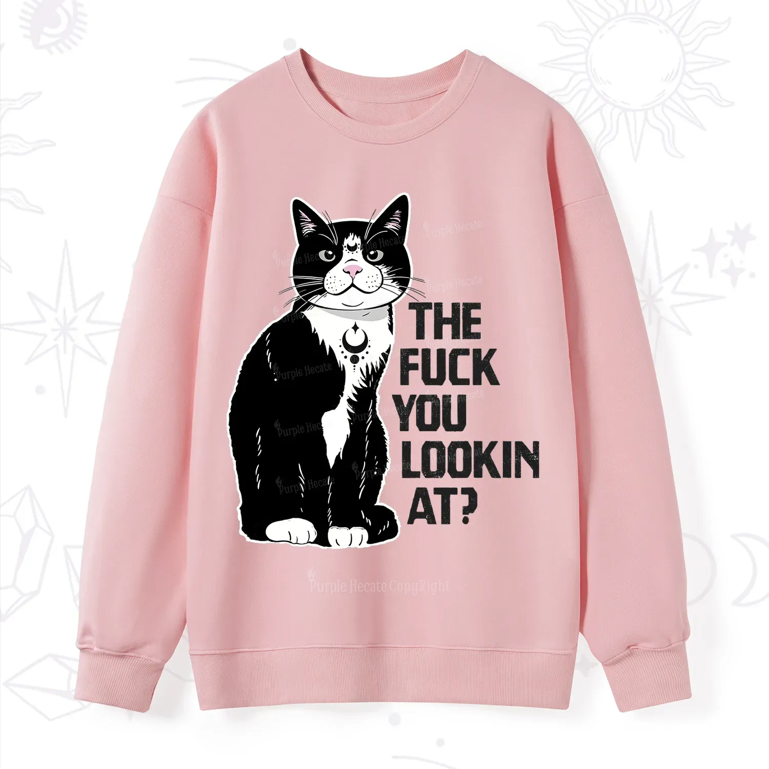 Purplehecate The Fuck You Lookin At Sweatshirt