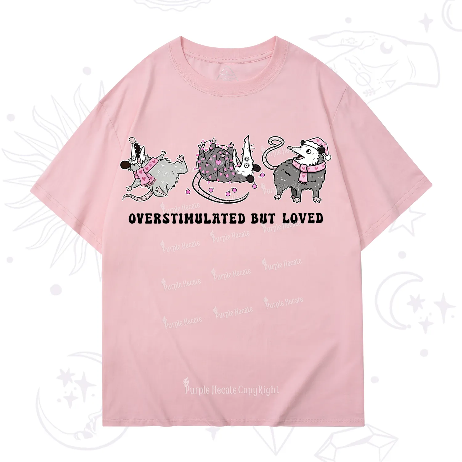 Purplehecate Overstimulated But Loved Valentine T-Shirt